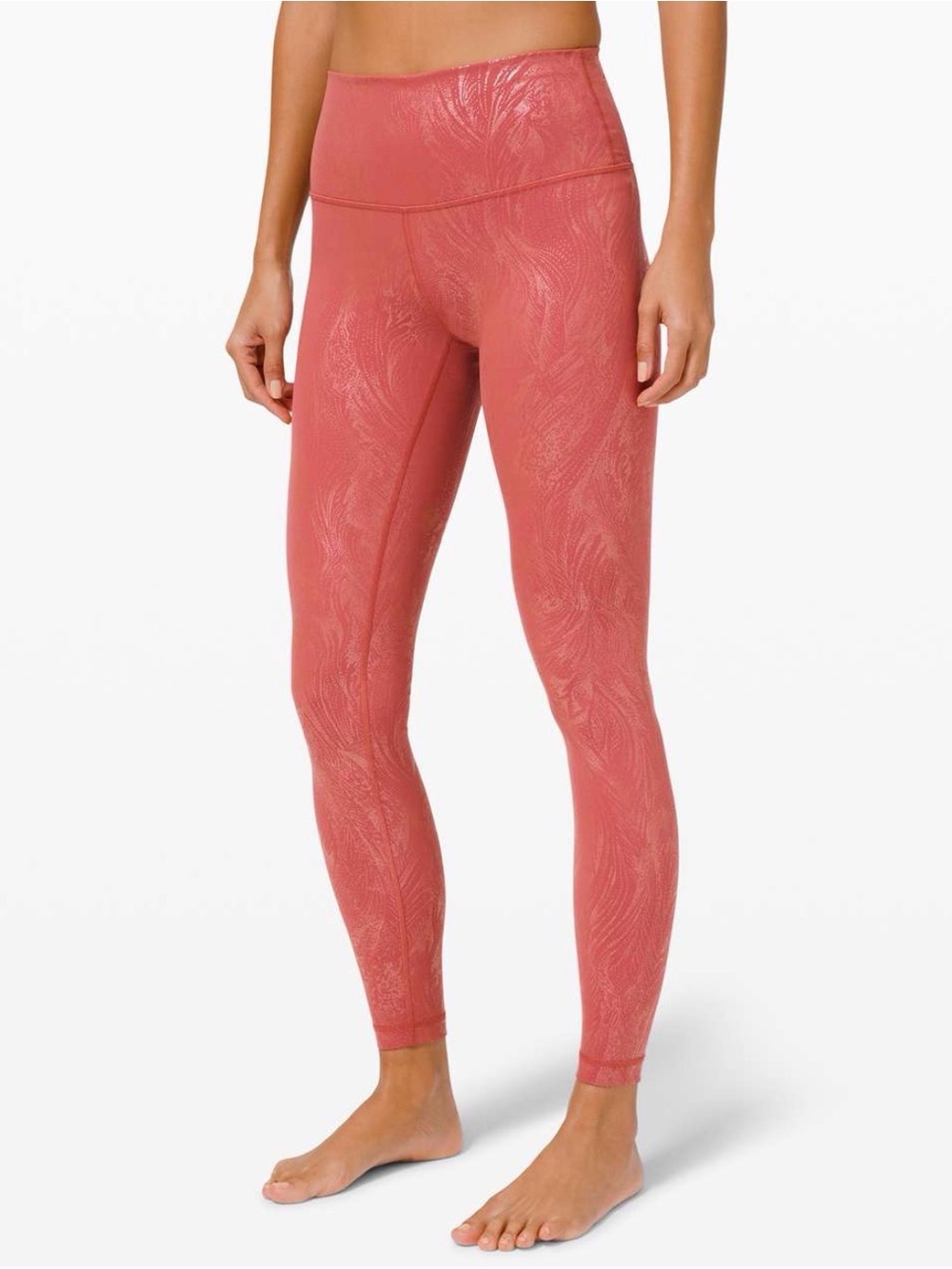 lululemon athletica Coral Textured High-Rise Leggings 25 in